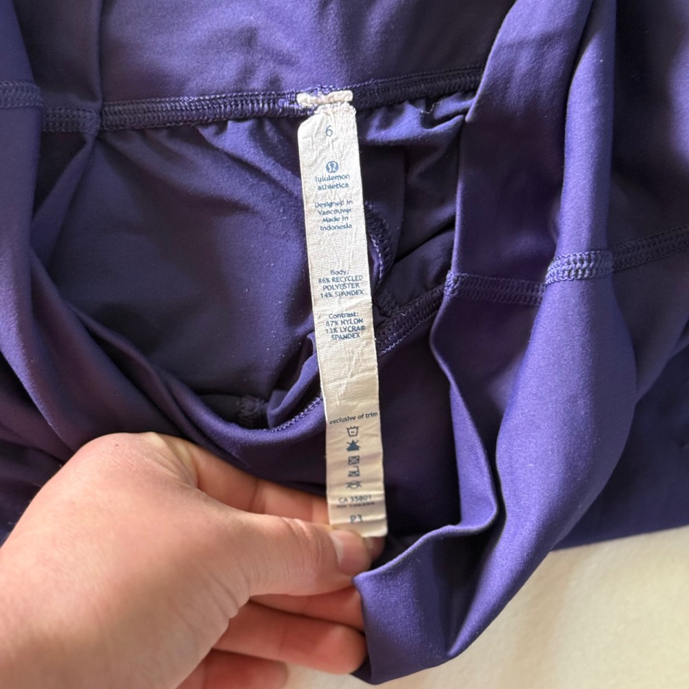 Lululemon Om Pants Purple High Rise Yoga Joggers Adjustable Hem Size 6 - Picture 2 of 12